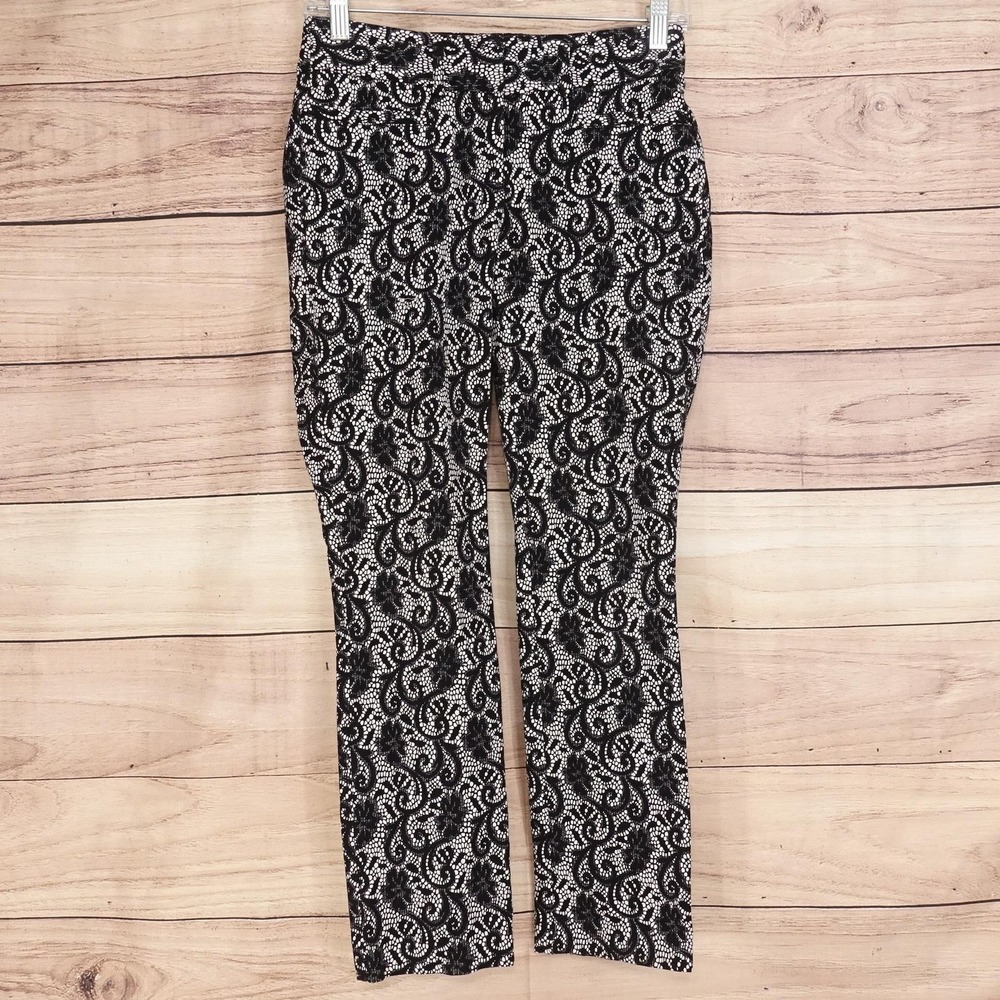 Candies Pants Size 1 Black Lace Audrey Ankle Slim Straight Stretch 27x26